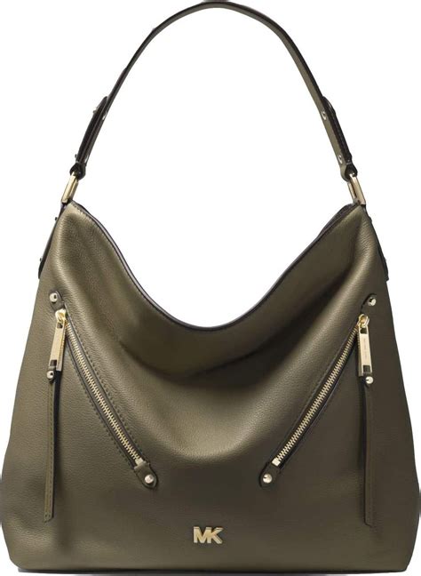 michael kors 30t8gzuh7l|Michael Kors Evie Large Pebbled Leather Shoulder Bag.